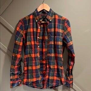 J. Crew Red and Blue Plaid Flannel Shirt